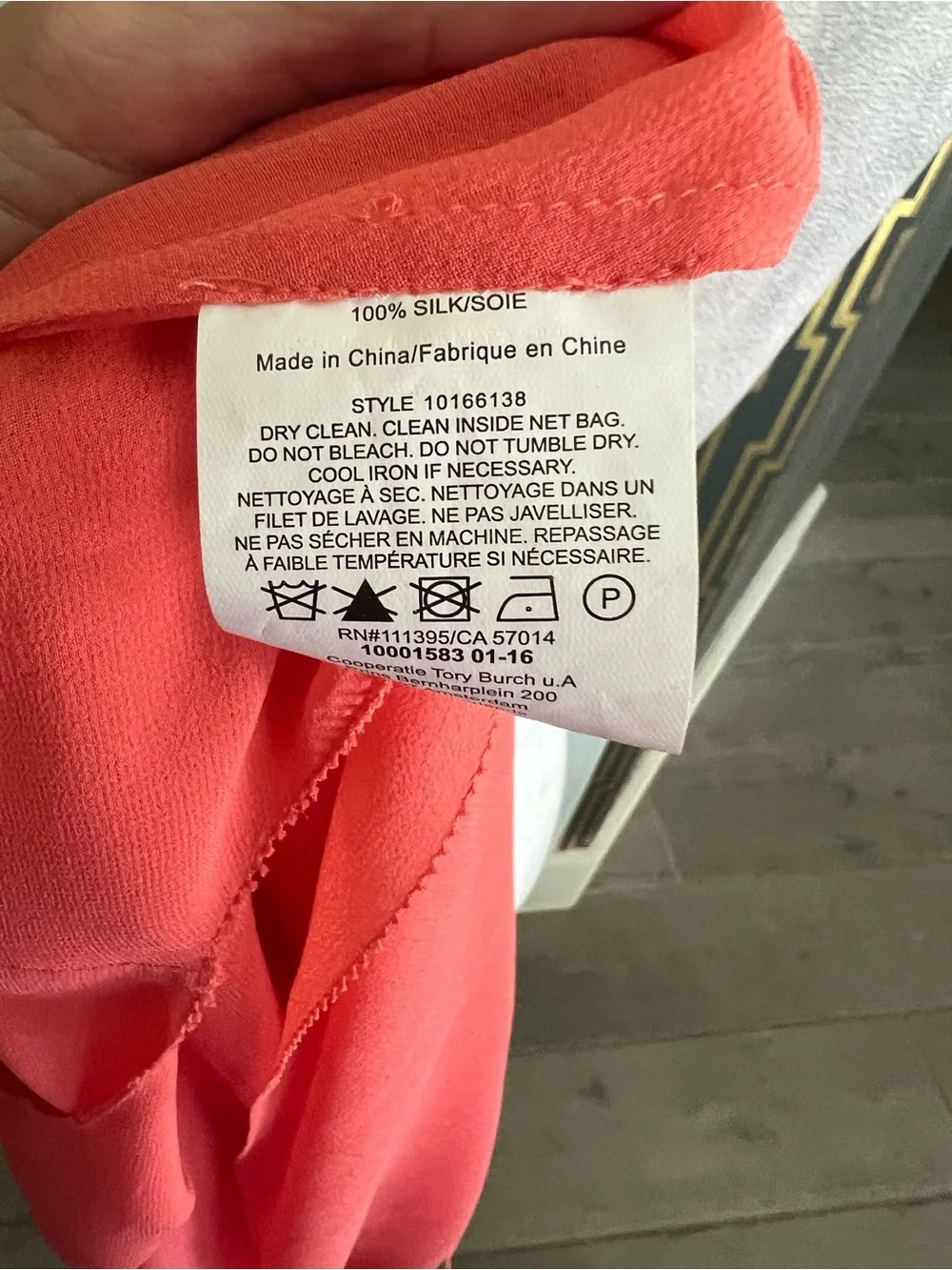TORY BURCH Silk Sleeveless V-Neck Coral Top